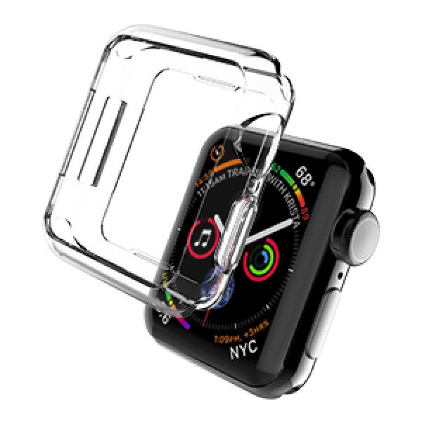 Wholesale Apple Watch Series 6 / SE / 5 / 4 Transparent Ultra-Thin All Around Bumper Protective Case 40MM (Clear)